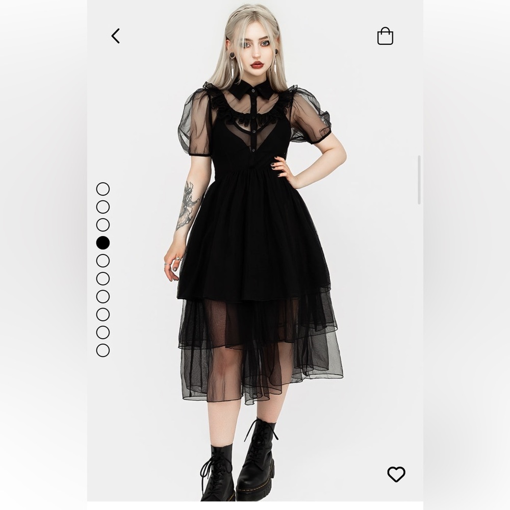 DISTURBIA headhunter frill yoke gown 🖤
